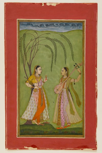 Deux dames dans un paysage, c.1725 - Indian School
