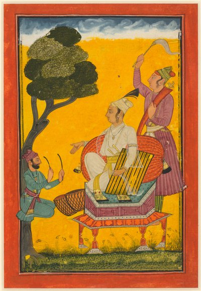 Vivaca Ragaputra, une feuille de la série Ragamala, vers 1700-20 - Indian School