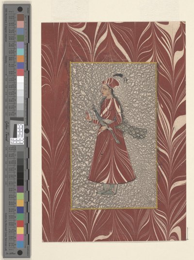 Femme tenant un paon, Bijapur, vers 1660 - Indian School