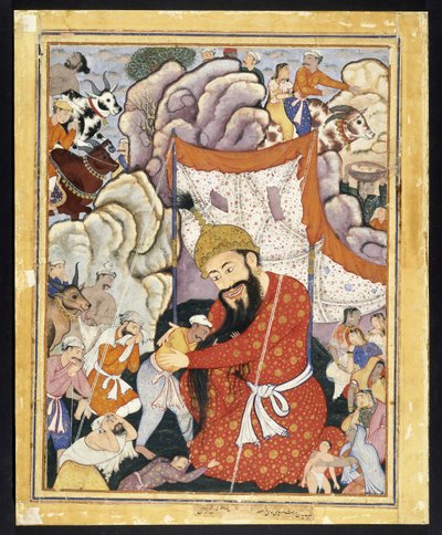 Zumurrud Shah se réfugie dans les montagnes, ca. 1570 - Indian School