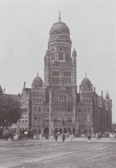 Bombay / Mumbai : Le bureau municipal (photo n/b) - Indian photographer