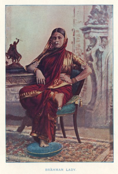 Indigènes indiens : Dame brahmane (photo en couleur) - Indian photographer