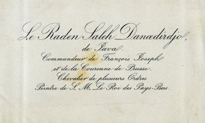 Carte de visite de Raden Saleh Danoedirdgio, vers 1850-80 - Indonesian School