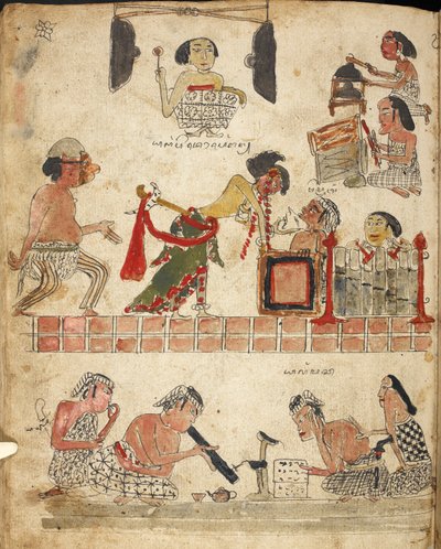 Personnes jouant de la musique, dansant et fumant, illustration de 