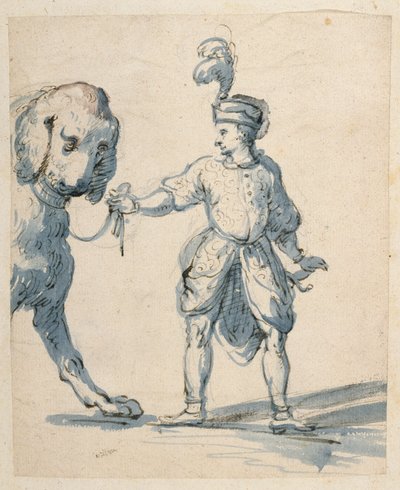 Nain polonais menant un chien - Inigo Jones