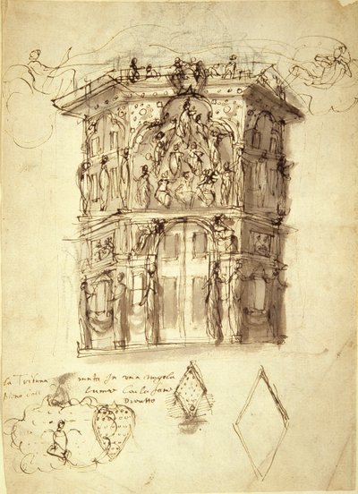Le Masque des Reines, scène 2 : la Maison de la Renommée, c.1609 - Inigo Jones