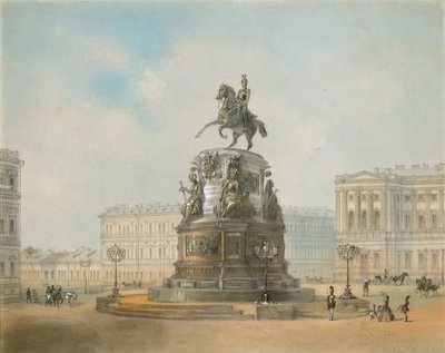 Le monument équestre de Nicolas Ier de Russie sur la place Saint-Isaac à Saint-Pétersbourg - Iosif Iosifovich Charlemagne