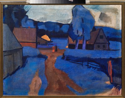 Paysage bleu (Peinture de Iosiph Solomonovich Shkolnik) - Iosiph Solomonovich Shkolnik
