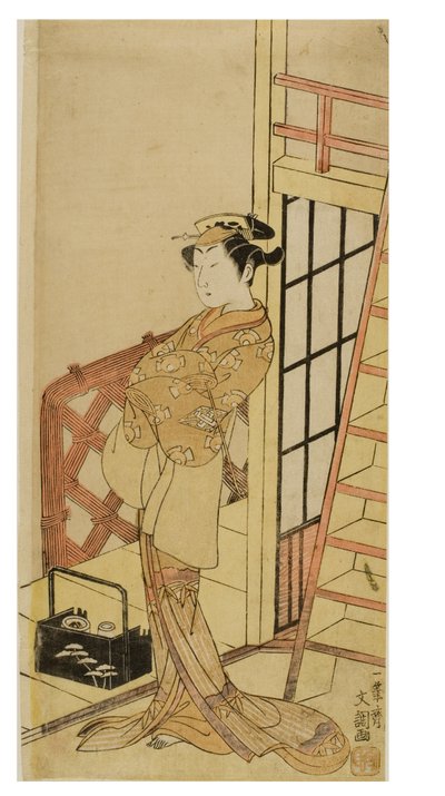 Acteur de Kabuki en personnage féminin (onnagata) - Ippitsusai Bunchō