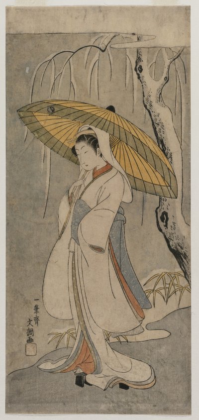 Segawa Kikunojo II en tant que la jeune fille héron (de la série Théâtre Ichimura) - Ippitsusai Bunchō