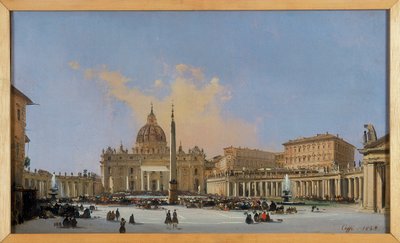 Bénédiction papale sur la Piazza San Pietro - Ippolito Caffi