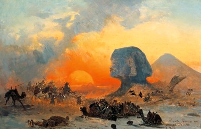 Le vent Simoun dans le désert - Ippolito Caffi