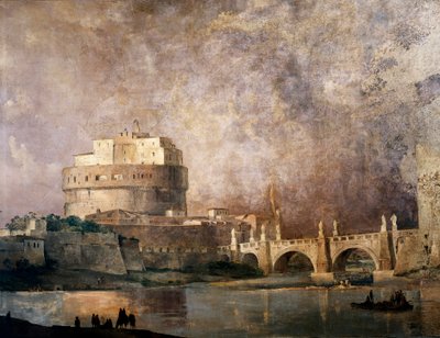 Le château Saint-Ange, Rome - Ippolito Caffi