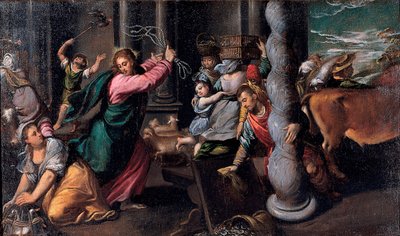 Le Christ chassant les marchands du temple - Ippolito Scarcella