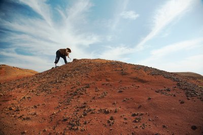 Scènes à Wu Cai Wan dans le désert de Gobi, Xinjiang, Chine occidentale - Ira Block