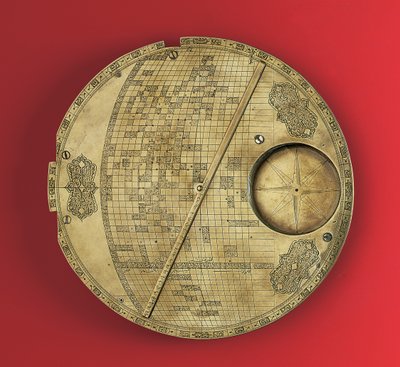 Carte du monde centrée sur La Mecque, dynastie Safavide, d
