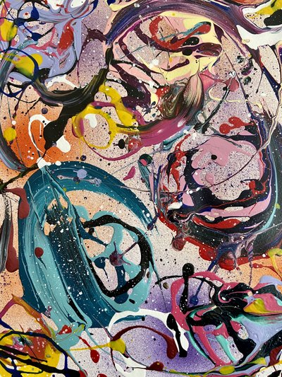 Tourbillons abstraits éclatants - Irene Chua