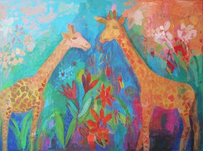 Des girafes de la jungle aux couleurs vives - Iria Fernandez