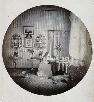Intérieur de la maison Muckross, vers 1865 - Irish Photographer