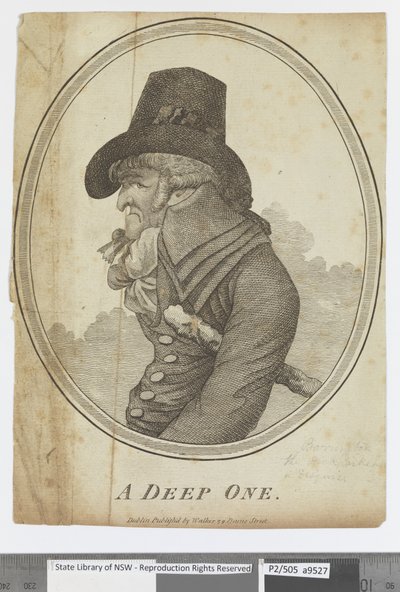 Un Profond [portrait de George Barrington] - Irish School