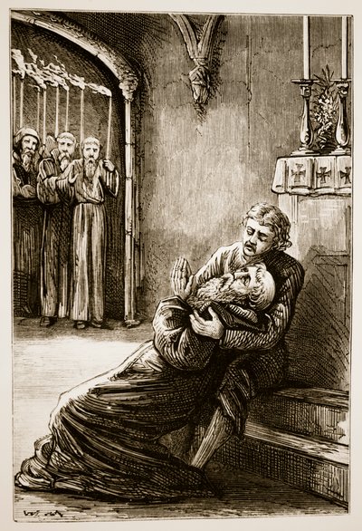Mort de Saint Columba, de The Trias Thaumaturga, ou Trois Saints Thaumaturges d
