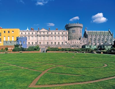 Château de Dublin, vue des jardins - Irish School