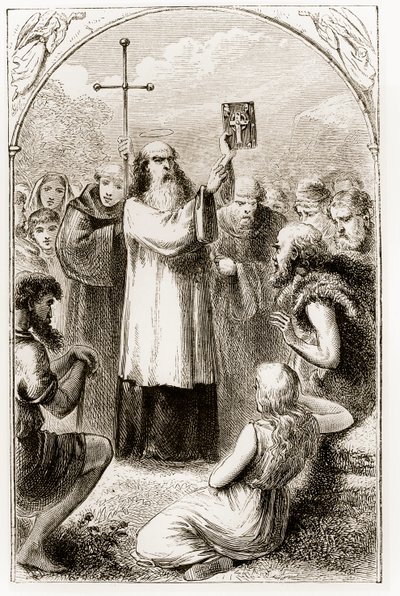 Saint Patrick montrant au peuple d