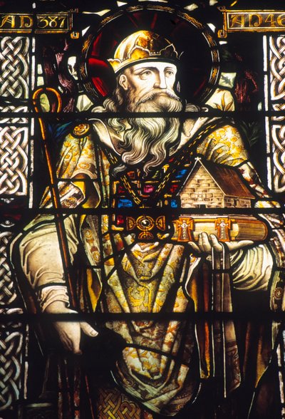 Vitrail représentant Saint Patrick - Irish School
