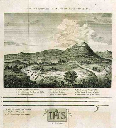 Vue de Vinegar Hill du côté nord-est, planche de 