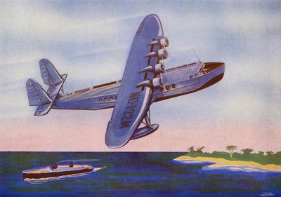 Sikorsky S-42, Bermuda Clipper (lithographie couleur) - Irvin L. Holcombe