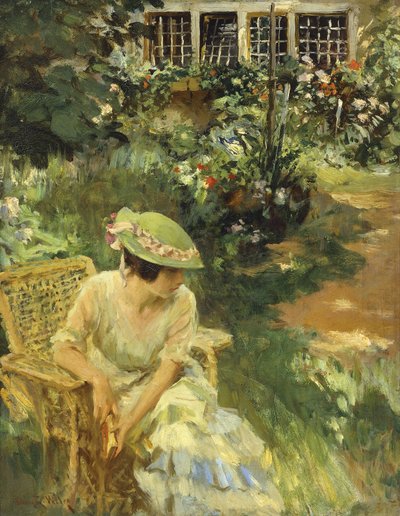 Dans le jardin - Irving Ramsay Wiles