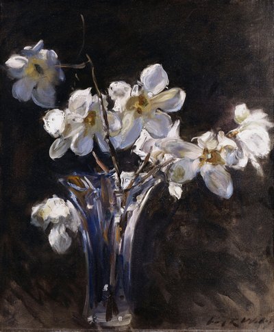 Magnolias dans un vase - Irving Ramsay Wiles