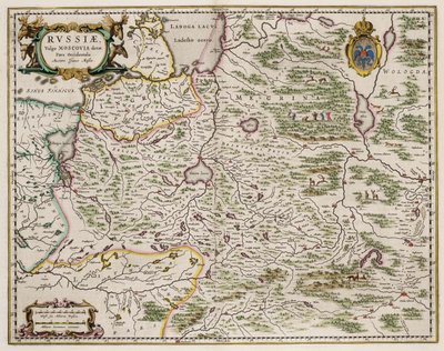 Carte de la Russie occidentale De: Partes Septentrionalis et Orientalis, 1664 - Isaac Abrahamsz. Massa