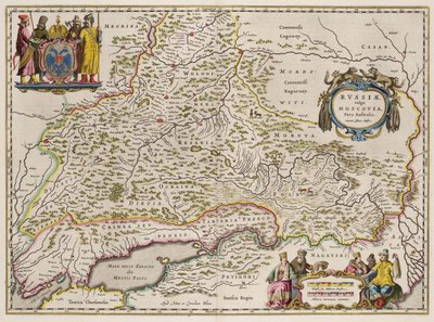 Carte de la Russie Méridionale De: Partes Septentrionalis et Orientalis, 1664 - Isaac Abrahamsz. Massa