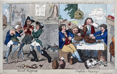 Bonheur français : Misère anglaise - Isaac Cruikshank