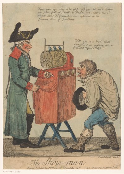 Homme avec une boîte à images - Isaac Cruikshank