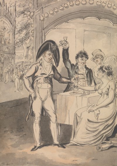 La boîte à souper à Vauxhall - Isaac Cruikshank