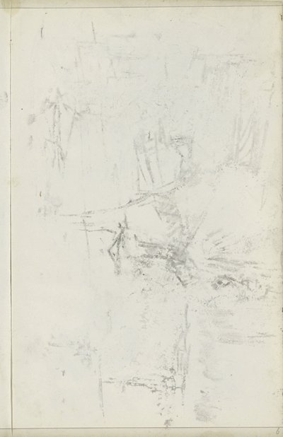 Abklatsch van de krijttekening op blad 5 verso - Isaac Israels