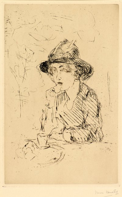 Dame à la table du petit-déjeuner - Isaac Israels