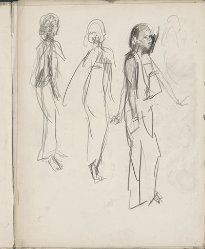 Trois figures indiennes debout - Isaac Israels