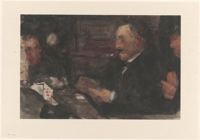 Hommes jouant aux cartes dans un café - Isaac Israels