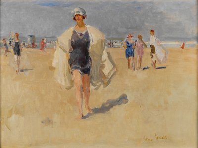 Dame sur la plage à Viareggio - Isaac Israels