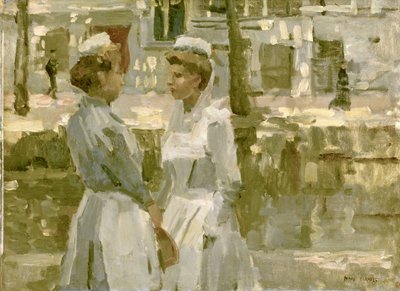 Servantes sur le Leidsegracht - Isaac Israels