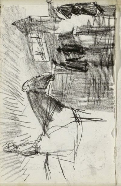 Cavalier et figures dans la rue - Isaac Israels