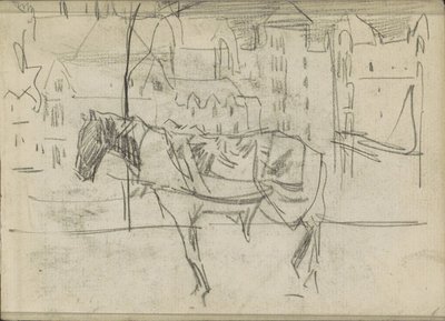 Vue de la ville avec cheval - Isaac Israels