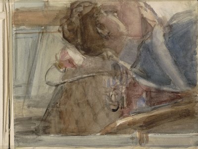 Femme à une table - Isaac Israels
