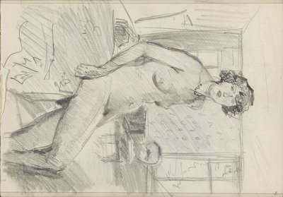 Femme nue assise dans un intérieur - Isaac Israels