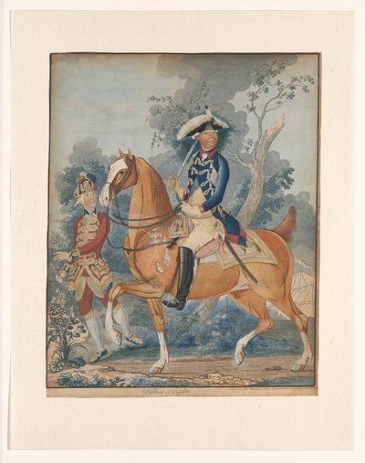 Guillaume V à cheval - Isaac Lodewijk la Fargue van Nieuwland