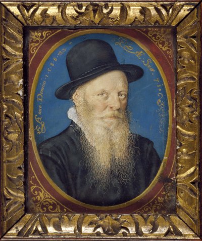 Vieil homme au chapeau noir, 1588 - Isaac Oliver