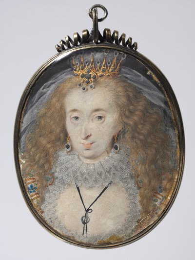 Portrait de Lucy Russell, comtesse de Bedford, c.1608-16 - Isaac Oliver
